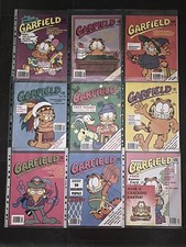 Retro 90s Garfield Magazines Comics 9 Issues Bundle 6/91 - 4/93 Great Condition