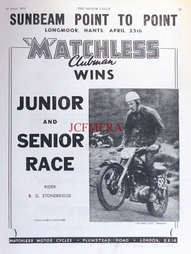 Matchless clubman motor cycle - matchless,