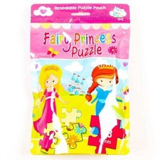Fairy Princess Puzzle Bag, Childrens 48 Piece Jigsaw In a Handy Carry Pouch