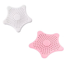 2 Pack - Hair Trap Shower Bath Plug Hole Waste Catcher Stopper Drain Sink Filter