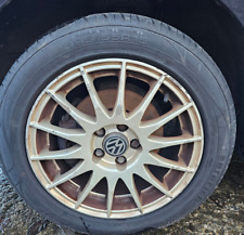 2009 VW VOLKSWAGEN FOX MK1  - 15" INCH ALLOY WHEELS + TYRES 195/55/15 - SET OF 4