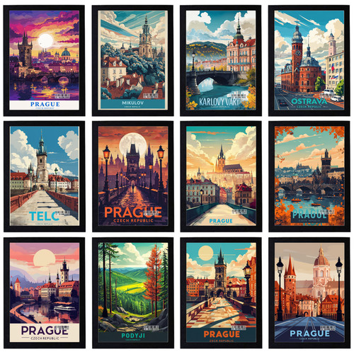 Vintage travel prague - travel, holiday