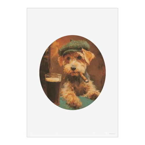 Pub morkie dog unframed - morkie, dog'