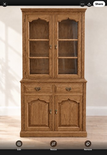 Oak glazed display - glazed,