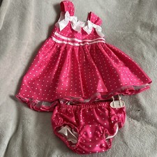 Special Occasion Pink Spotty Cinderella Party dress by Bonnie Jean Age 12 Month