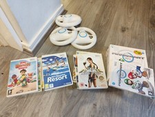 Wii ~ 4 Wheels & Mariokart Game & 7 More Games - Tomb Raider Nitro Bike & Sports