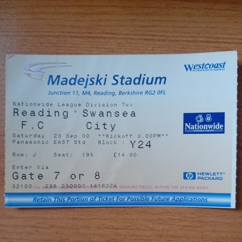 Ticket 2000 2001 9 - :, 23/9/2000