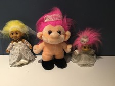 3 x Vintage Troll Dolls - 1