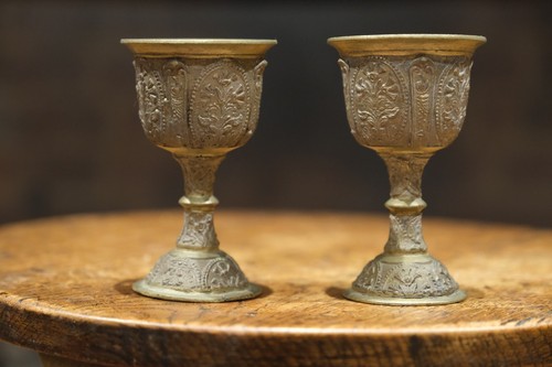 Antique pair indian silvered - antique,