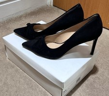 John Lewis Women’s Ayla Nubuck Court Shoes Black Suede UK 7 EU 40