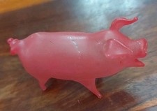 Art Glass Pig Handmade Farm Animal Piggy Figurine Vintage