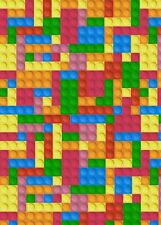 BUILDING BLOCKS Birthday Gift Wrap - Building Bricks Wrapping Paper - Bricks