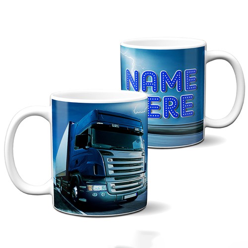 Personalised lorry driver mug - personalised,