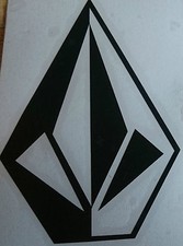 VOLCOM vinyl snowboard skate surf car campervan vinyl sticker black 100mm. 