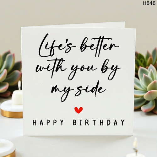 Romantic birthday card for - birthday,