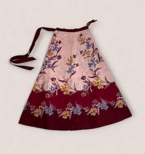 Vibrant floral wrap skirt - vibrant, &