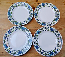 4 x Vintage Midwinter Spanish Garden 8.75" Plates Jessie Tate