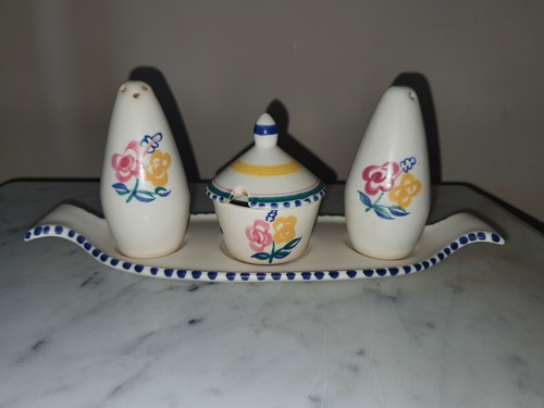 Poole pottery condiment set - poole,