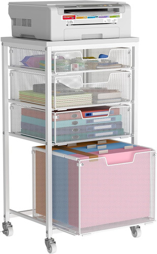 Drawer rolling file cart - 4,
