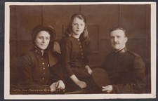 VINTAGE  POSTCARD WITH SEASON GREETINGS FROM  SALVATION ARMY FAMILY