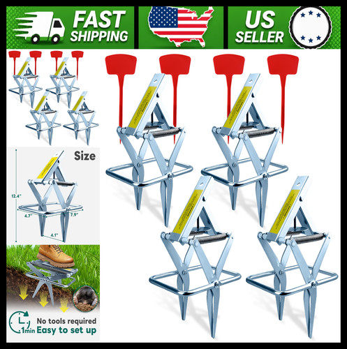 Metal mole traps - metal, with