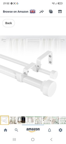Tangwin white double - double, curtain