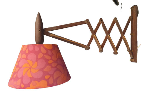 Scandinavian teak scissor lamp - scandinavian,