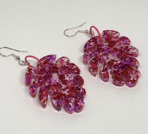 Hand made drop dangle resin - made,