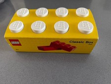 Lego Brick 8 Stud white Lunch / Storage Box School Lunch minifigures box 