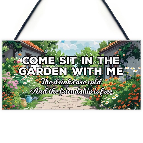 Garden sign and plaques come - sign,