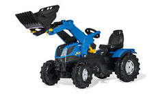 Rolly Childrens Ride-On New Holland T7 Tractor w/ Frontloader Outdoor Digger Toy