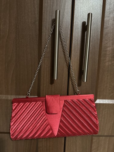 Red clutch bag - clutch,