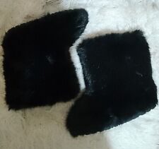 Ladies Black Fur Yeti Boots. Size 5. New.