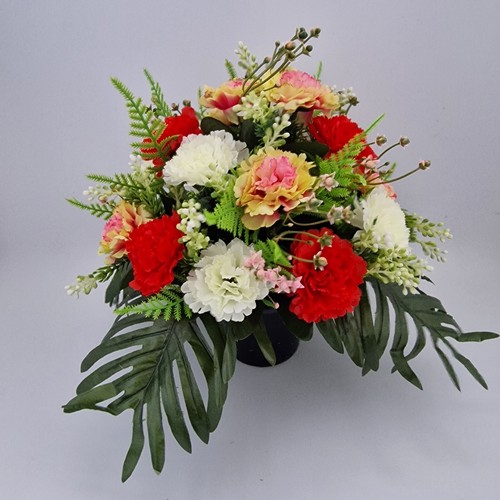 Grave memorial pot with - grave,