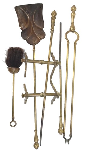 Antique brass cleaning set - antique,