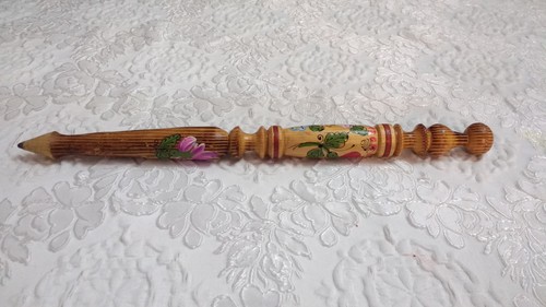 Large wood pencil hand carved - large,