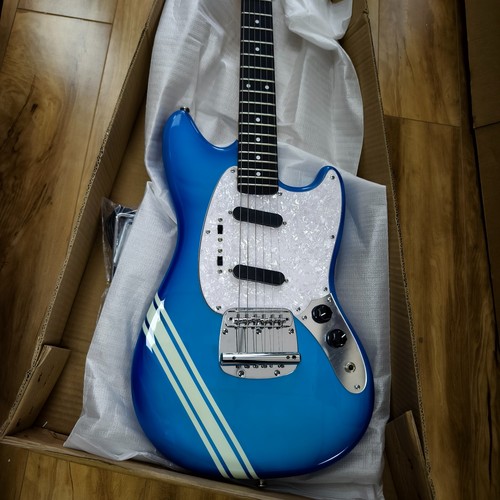 Blue electric guitar racing - blue,