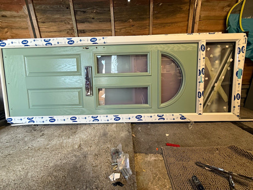 Upvc front door white frosted - upvc,