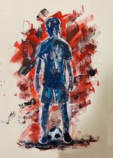 Original Art Painting Football