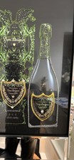 Dom Perignon Champagne Liquid Glitter Art Picture Mirror Frame