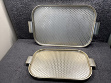 2 Different Vintage - Woodmet Ltd - Annodised Tray -  1950s/60s - Gold Colour