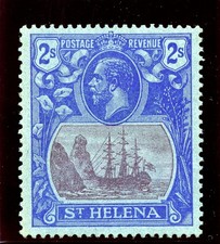 St Helena 1927 KGV 2s purple &