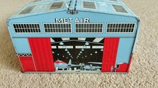 RARE! early tinplate and plastic Mettoy METAIR Hanger and Aircraft