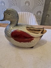 Beautiful Duck Terrine In Slip Style French Canard en Ceramique 