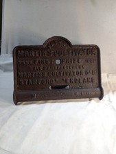 Antique Martins Cultivator First Prize Sign Plaque Cast Iron 1900