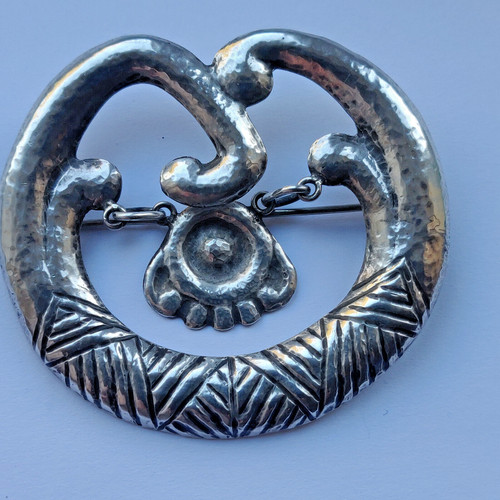 Large arts and crafts brooch