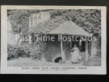 Old PC COBHAM Quaint Timber Porch College Almshouses Opposite the LEATHER BOTTLE