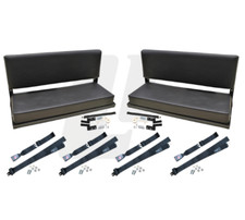 Lrc10428 black vinyl - black, bench