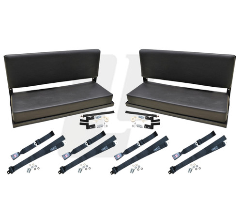 Lrc10428 black vinyl bench - -,