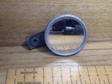 Vintage Bicycle mirror .5 cm round mirror with ball mount .3/16 stamped on mount